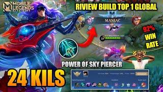 24 KILLS Try Build Top 1 Global Winrate 92% - Build Top 1 Global Martis - Mobile Legends