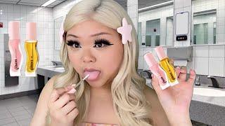 ASMR dumb b̶t̶c̶h̶ girl eats your gisou lip oils *NOT REAL* (realistic) 🫦