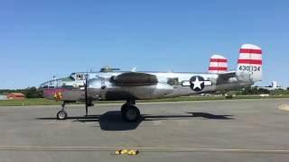 B-25 Panchito at New York Airshow 2016. Engine sound