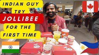 Watch Indian Eats Jollibee for the First Time - He LOVES it! Jollibee Vancouver | Buhay Canada