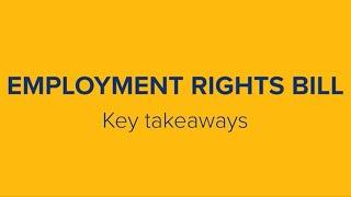 Employment Rights Bill: key takeaways