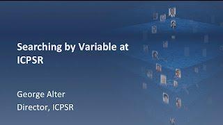 What's in There? Searching by Variable at ICPSR
