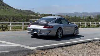 Porsche 911 GT3 engine sounds and driving