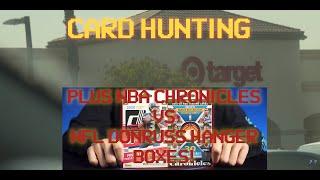 CARD HUNTING WENT TO TARGET STORES SEARCHING FOR SPORTS CARDS! (NBA CHRONICLES VS NFL DONRUSS HANGER