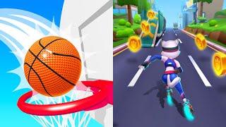 Satisfying Mobile Games ALL LEVELS Viral Tiktok Games Bounce Dunk  VS Runner Heroes