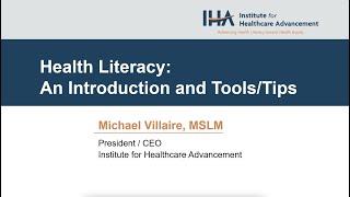 Health Literacy 101   May 19, 2023