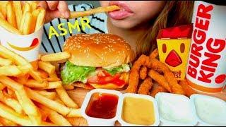 *No Talking* ASMR Burger King WHOPPER  Mukbang 먹방 French Fries & Chicken Fries suellASMR