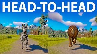 Lion vs Zebra A Head to Head Speed Race in Planet Zoo