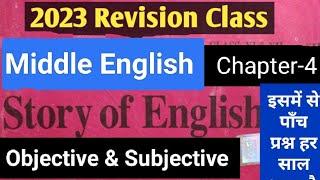 12th English | Story of English |Middle English Chapter -4 Objective & Subjective