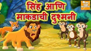 सिंह आणि माकडाची दुश्मनी l Marathi Goshti | Marathi Fairy Tales | Marathi Story l Toonkids Marathi