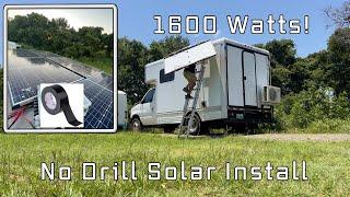 NO DRILL Solar panel install for your van | AMAZING diy mounting rack