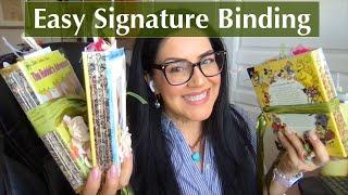 Easy Signature Binding - Follow My Process - Little Golden Book Junk Journals