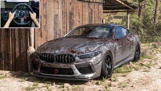 Rebuilding BMW M8 Competition Coupe Forza Horizon 5 Logitech G29 Stering Wheel Gameplay