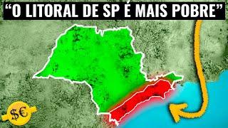 Why is the interior of São Paulo much richer than the coast?