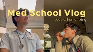 Home fixing & settling in | med school VLOG, couple edition