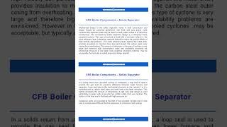 "Key Components of a Circulating Fluidized Bed Combustion (CFBC) Boiler"#cfbc #boiler #powerplant