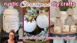 RUSTIC CHRISTMAS DIY CRAFTS~Home Decor Christmas Inspiration from my favorite YouTube Crafters!