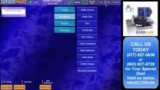 Dinerware Quick Service or Casual Restaurant Point of Sale from ACT-POS