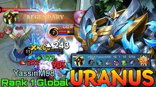 HyperCarry Uranus Deadly Tank Jungler - Top 1 Global Uranus by YassinM98 - Mobile Legends