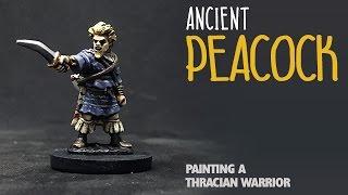 Ancient peacock: Painting a Thracian warrior