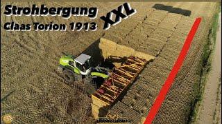 Strohbergung XXL! Lohnauftrag mehre 1000ha Pressen & Laden CLAAS Torion 1913 Landwirtschaft Ernte