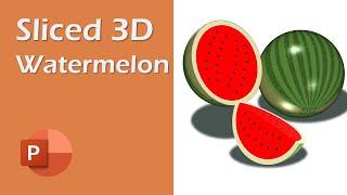 How to Make a 3D Watermelon Slice - PowerPoint Tricks