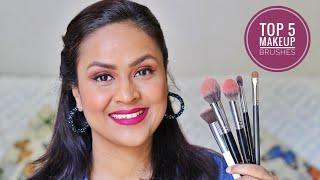 5 Must Have Makeup Brushes For Beginners & How To Use | Shalini Srivastava