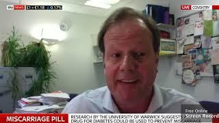 Prof. Jan Brosens talks to Sky News about his new miscarriage treatment breakthrough.