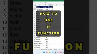 How to use IF Function in Excel