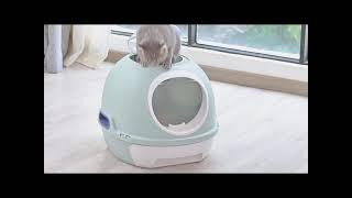 Puffy's Pet Shop | ส่งฟรี! ห้องน้ำแมวเก็บกลิ่น ทรงมินิมอล Minimal Cat Toilet พร้อมหน้าต่างเปิดด้านบน