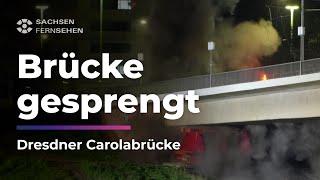 NACH EINSTURZ: Teil der Dresdner Carolabrücke wird GESPRENGT! I Sachsen Fernsehen