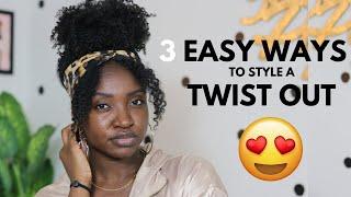 3 Ways To Style a Twist Out | Swirly Curly