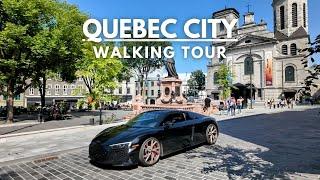 Quebec City Upper Town Walking Tour | 4K Summer 2024