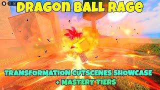 ALL Transformation Cutscenes & Mastery Tiers in Dragon Ball Rage! (ROBLOX)  [FULL SHOWCASE]