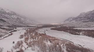 Winter on The Southfork Rd along the Shoshone River, Cody, Wyoming