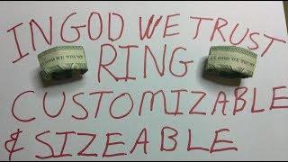 Easy Money Origami Ring With Inscriotion Customizable & Sizable Ring Design © #DrPhu