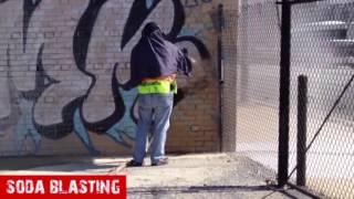 How to remove Graffiti Dustless Blaster v's Sodablasting