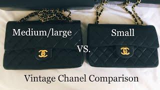 Vintage Chanel Comparison: Small vs Medium/Large Classic Flaps - What Fits Inside, Mod Shots, etc.