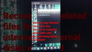 Quick system Hacks| Recover deleted files from any disk using CMD prompt|Deleted file recovery in PC