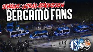 Schalke-Ultras attackieren Bergamo-Fans! (Schachtar vs. Atalanta)