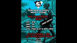 PUBG MOBILE ESPRO WEEKLY SCRIMS | DAY 5 | ARSENAL & CHARGEQ ESPORTS