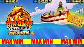 MAX WIN BIG BASS WORLD RECORD 5 MILLION BONUS BUY ONLINE SLOT 60X MEGAWAYS HOLD AND SPINNER