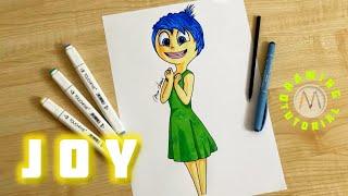 How to draw Inside Out two characters Joy / Joy Inside Out 2 drawing