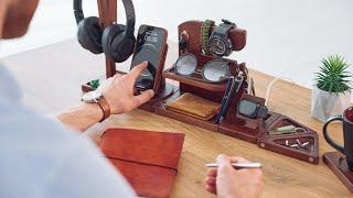 Now on Kickstarter: Deskinator: Multifunctional Modular Wooden Desk Organizer