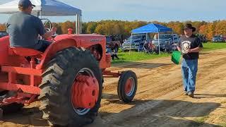 Allis Chalmers WD45 Pulling 7000#Weight Class -Transfer Sled Pull at Meeder's Tractor Farm Ripley,NY