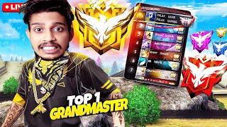 New Grandmaster Top 1 Push V Badge Lobby  FF LIVE  Free Fire LIVE! #ff #freefire #palakgmingyt