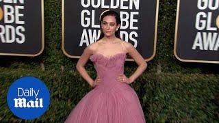 Precious in Pink! Emmy Rossum goes pink at 2019 Golden Globes