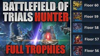 FLOOR 56-60 HUNTERS FULL TROPHIES BATTLEFIELD OF TRIALS!! | SOLO LEVELING : ARISE