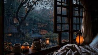 Gentle Rain Sound from Your Cozy Bedroom Window View to Help Relax, Sleep, Focus and Study