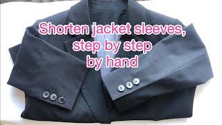 Wie du deinen Sakko Ärmel selbst, ohne Nähmaschine von Hand kürzen kannst/Shorten Jacket sleeves